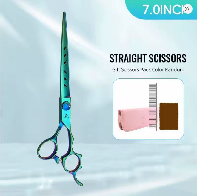 Tijera de peluqueria canina profesiona Fenice de 7 pulgadas